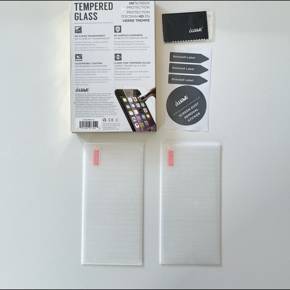 New iPhone Tempered Glass Screen Protector 8-Plus 3-Pack - Picture 4 of 6